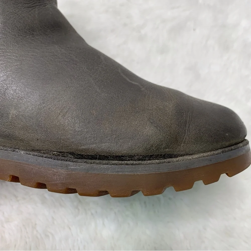 UGG 1017180K Kid's Callum Casual Green Leather Boots Size 3